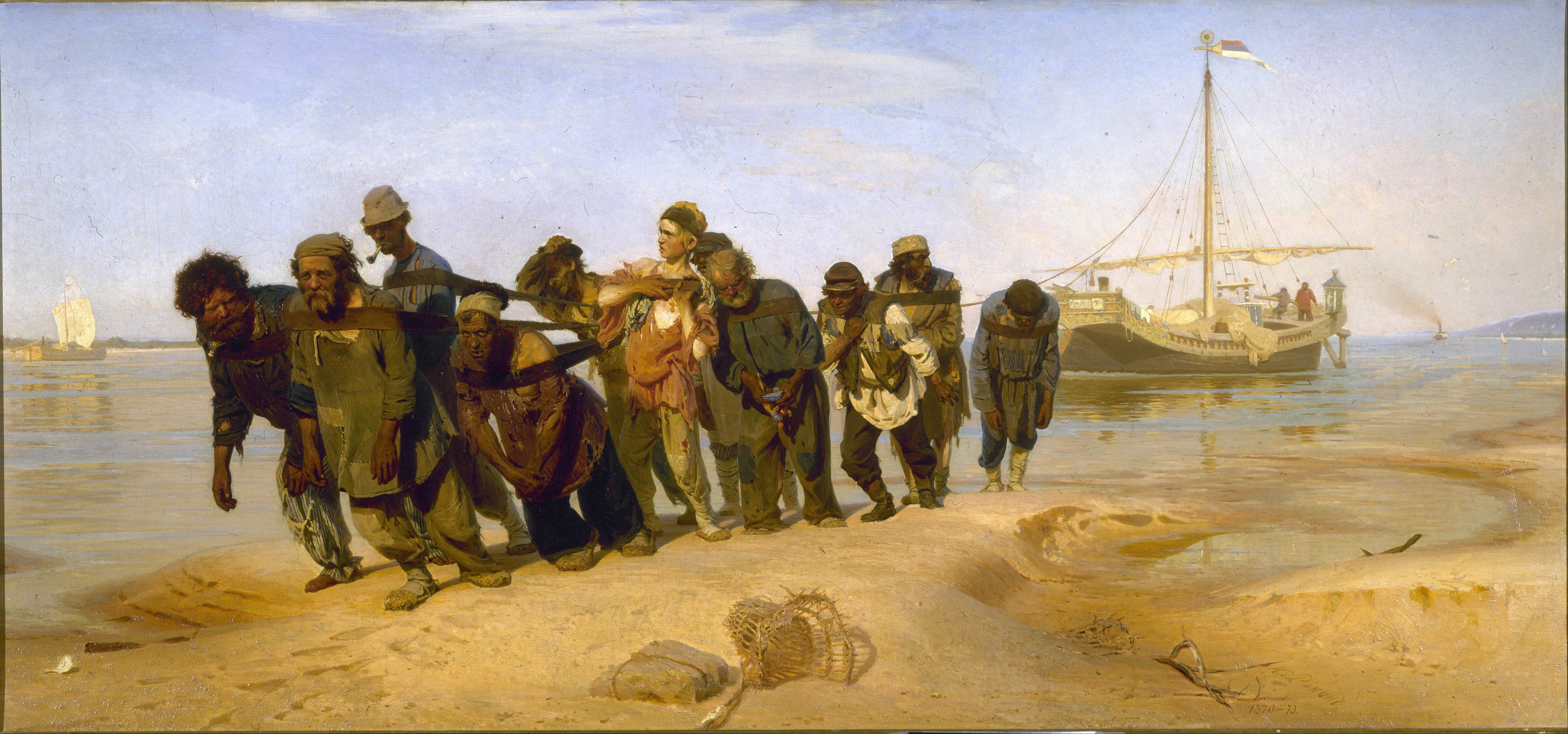 Ilya Repin — Barge Haulers on the Volga, 1870-1873